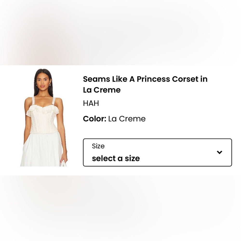 HAH Seams Like a Princess Corset in La Creme
